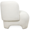 Buy  Upholstered Armchair - Bouclé Fabric Lounge Chair - Magnolia White 61296 in the United Kingdom