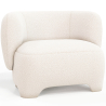 Buy  Upholstered Armchair - Bouclé Fabric Lounge Chair - Magnolia White 61296 - prices