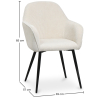 Buy Upholstered Dining Chair in Velvet - Avrea Beige 61297 - in the UK