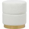 Round Pouf Upholstered in Bouclé Fabric - Gabby image 7