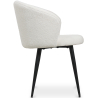Buy Upholstered Dining Chair in Bouclé - Detra White 61300 in the United Kingdom
