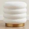 Round Pouf Upholstered in Bouclé Fabric - Gereth image 7