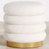 Round Pouf Upholstered in Bouclé Fabric - Gereth image 7