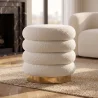 Round Pouf Upholstered in Bouclé Fabric - Gereth image 7