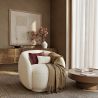 Upholstered Armchair in Bouclé Fabric - Curved Design - Drisela image 7