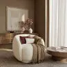 Upholstered Armchair in Bouclé Fabric - Curved Design - Drisela image 7