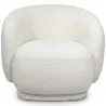 Upholstered Armchair in Bouclé Fabric - Curved Design - Drisela image 7