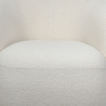 Buy Upholstered Armchair in Bouclé Fabric - Curved Design - Drisela White 61302 home delivery