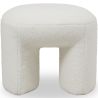 Buy Ottoman Upholstered in Bouclé Fabric - Vieire White 61303 - prices