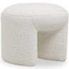 Buy Ottoman Upholstered in Bouclé Fabric - Vieire White 61303 at Privatefloor