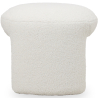 Buy Ottoman Upholstered in Bouclé Fabric - Vieire White 61303 in the United Kingdom