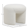 Buy Ottoman Upholstered in Bouclé Fabric - Vieire White 61303 with a guarantee
