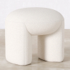 Buy Ottoman Upholstered in Bouclé Fabric - Vieire White 61303 - in the UK