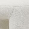 Buy Ottoman Upholstered in Bouclé Fabric - Vieire White 61303 home delivery