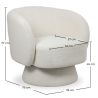 Armchair Upholstered in Bouclé Fabric - Curved Design - Dresa image 7