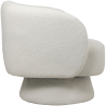 Buy Armchair Upholstered in Bouclé Fabric - Curved Design - Dresa White 61304 at Privatefloor