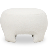 Buy Upholstered Ottoman - Pouf in Bouclé Fabric - Magnolia White 61305 - in the UK