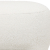 Buy Upholstered Ottoman - Pouf in Bouclé Fabric - Magnolia White 61305 in the United Kingdom