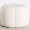 Round Ottoman Upholstered in Bouclé Fabric - Posera image 7