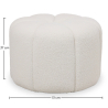 Buy Round Ottoman Upholstered in Bouclé Fabric - Posera White 61306 with a guarantee