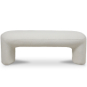 Buy Upholstered Bench in Bouclé Fabric - Vieire White 61307 - in the UK