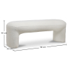 Buy Upholstered Bench in Bouclé Fabric - Vieire White 61307 home delivery