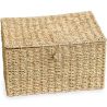 Buy Natural Fiber Basket with Lid - 40x30CM - Baulera Brown 61313 - prices