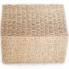 Buy Natural Fiber Basket with Lid - 40x30CM - Maracay Natural 61314 in the United Kingdom