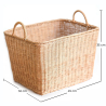 Buy  Rattan Basket with Handles - 45x35CM - Luisa Natural 61315 - in the UK