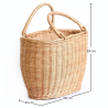 Buy Rattan Basket with Handles - Keray Natural 61318 - in the UK