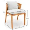 Outdoor Teak Dining Chair with Cushions - Esther image 7