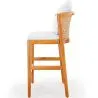 High Outdoor Teak Wood Stool with Cushions - Bamas image 7