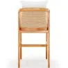 High Outdoor Teak Wood Stool with Cushions - Bamas image 7
