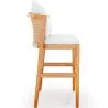 High Outdoor Teak Wood Stool with Cushions - Bamas image 7