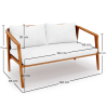 Outdoor Teak Wood Sofa - 140 CM - Bamas image 7