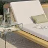 Teak Wood Sun Lounger with Cushion - Steela image 7