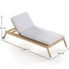 Teak Wood Sun Lounger with Cushion - Steela image 7