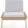 Teak Wood Sun Lounger with Cushion - Steela image 7