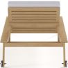 Teak Wood Sun Lounger with Cushion - Steela image 7