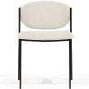 Dining chair - Upholstered in Bouclé Fabric - Black Metal - Seda image 7