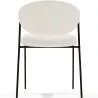 Dining chair - Upholstered in Bouclé Fabric - Black Metal - Seda image 7