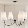 Black Ceiling Chandelier with 4 Shades - Dixiu image 7