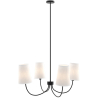 Black Ceiling Chandelier with 4 Shades - Dixiu image 7