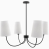 Black Ceiling Chandelier with 4 Shades - Dixiu image 7