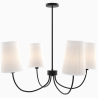 Black Ceiling Chandelier with 4 Shades - Dixiu image 7