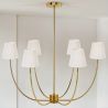 Gold Ceiling Chandelier with 6 Shades - Arena image 7