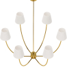 Gold Ceiling Chandelier with 6 Shades - Arena image 7