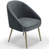 Design Armchair - Upholstered in Velvet - Golden leg - Wasda image 7