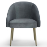 Design Armchair - Upholstered in Velvet - Golden leg - Wasda image 7