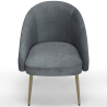 Design Armchair - Upholstered in Velvet - Golden leg - Wasda image 7